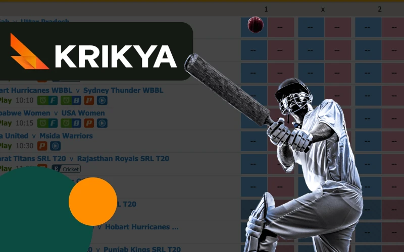 Cricket betting at Krikya in Bangladesh, where players can place bets on popular cricket matches and tournaments.