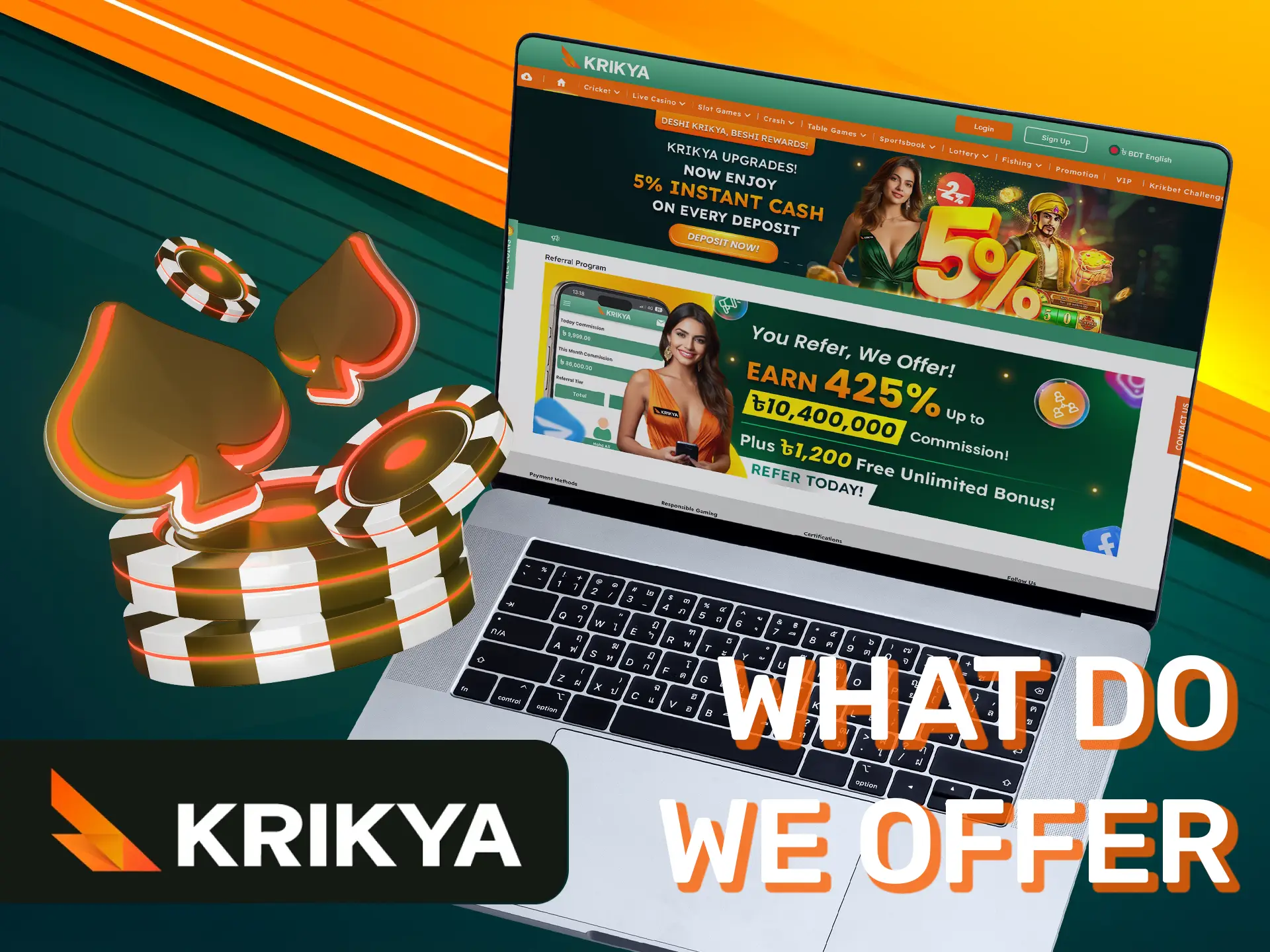 What Krikya casino offers to players from Bangladesh.