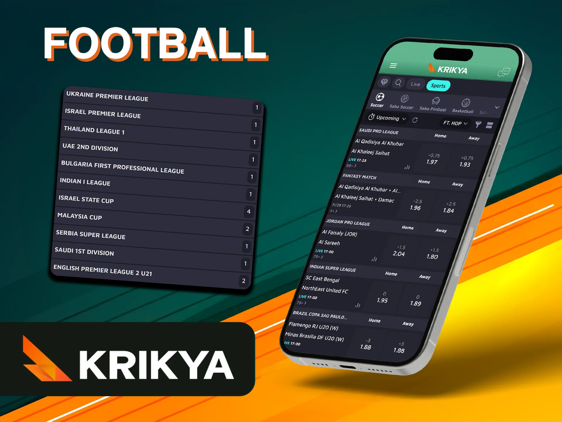 Support your favorite football teams in the Krikya app.