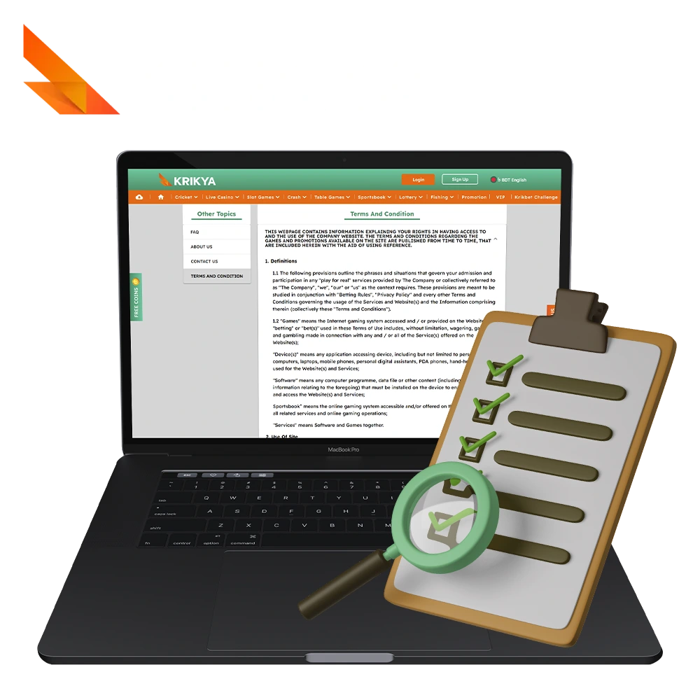 The main terms and conditions and rules of use of the Krikya website.