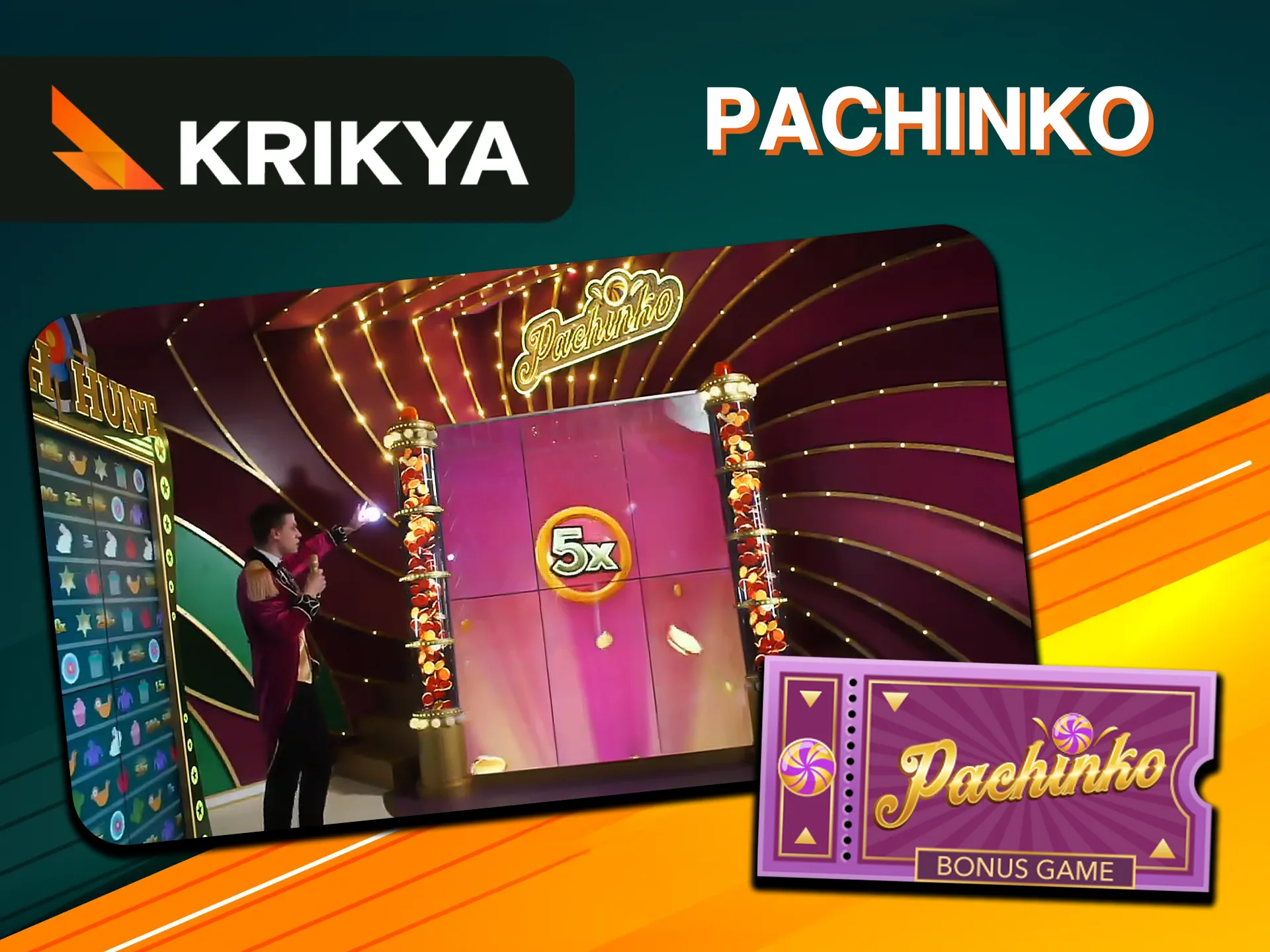 Watch the drop in the Pachinko bonus game in Crazy Time at Krikya.