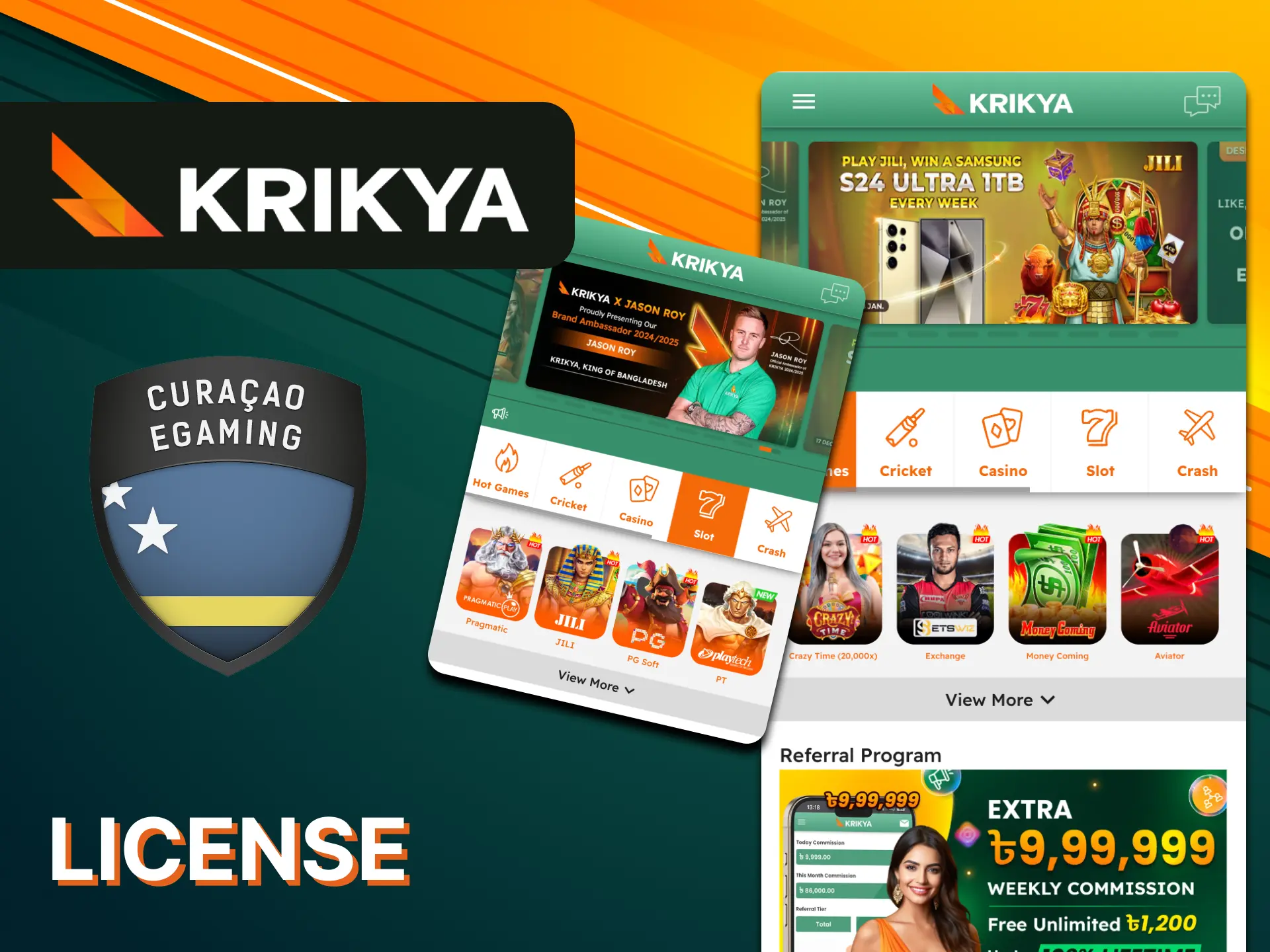 Krikya License - Operate Under a Trusted Curacao License Ensuring Secure, Fair, and Reliable Gaming for Players in Bangladesh.